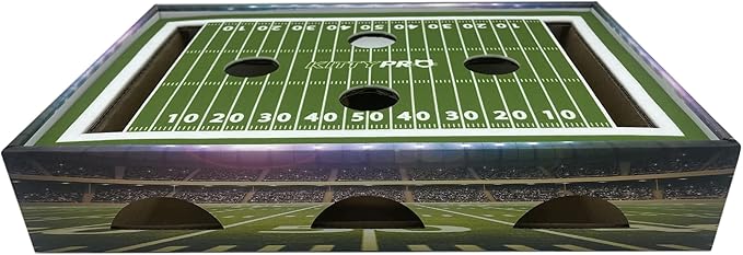 Pets First NCAA Kentucky Wildcats Cat Scratcher Box, Game Day Cat Toy, NCAA Football Field Designed Cat Scratcher and Lounge, Stimulating Cat Game,KY-5028