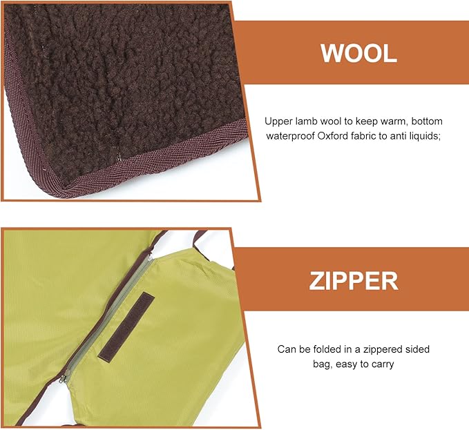 STOBOK Foldable Waterproof Outdoor Dog Mat 39.4X27.6In Portable Self Warming Pet Blanket for Travel Camping Hiking