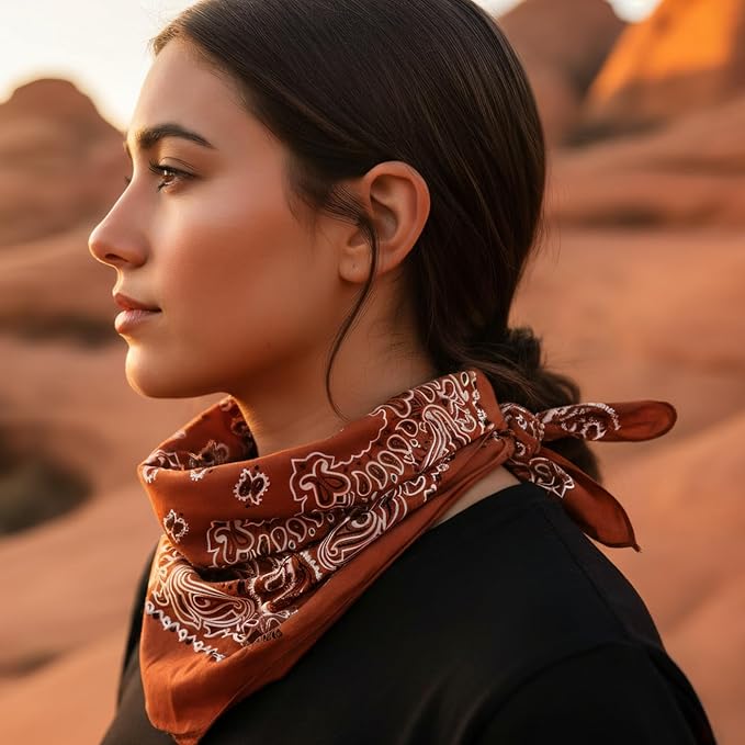 The Peacock Crew Premium Soft Cotton Bandanas Pack for Men and Women Paisley 22 x 22 inches