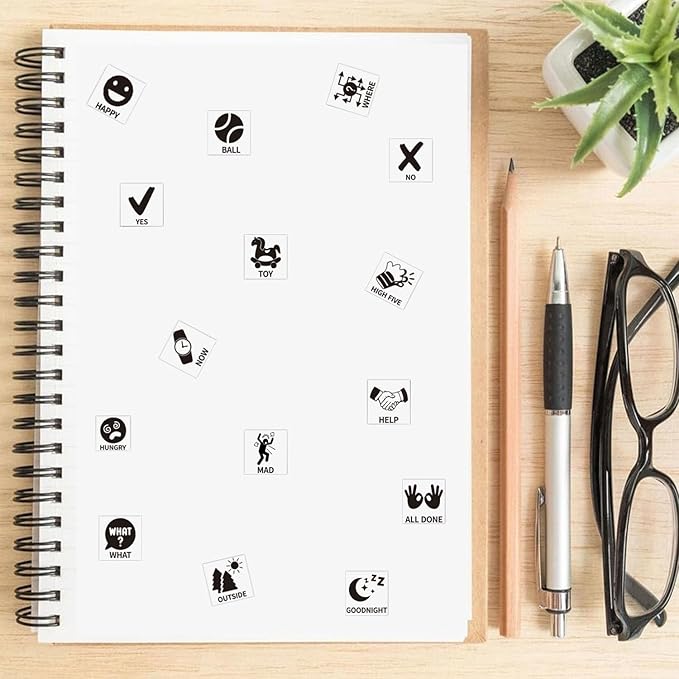 Pet Training Button Sticker, Creative DIY, Dog Emotional Expression Stickers, Let Your pet say What it Wants to do, Dog Stickers with 50 Actions (Buttons not Included) (50)