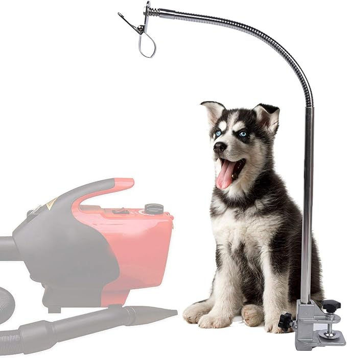 Hair Dryer Stand Holder, Dog Pet Grooming Table, 360° Adjustable Flexible Third Arm Hose Tube Holder, Dog Supplies Bath Accessories