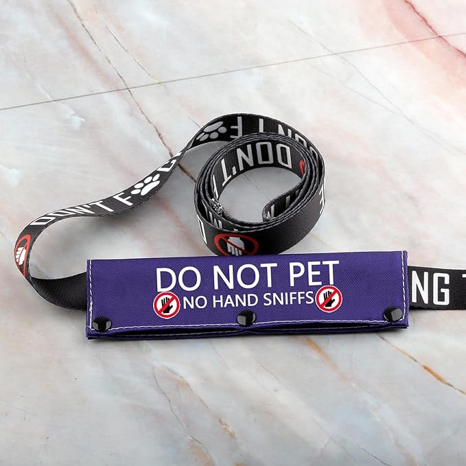 Working Dog Do Not Pet Leash Sleeve Working Dog Leash Wrap Social Distancing Dog Patch (NO Hand Sniffs)