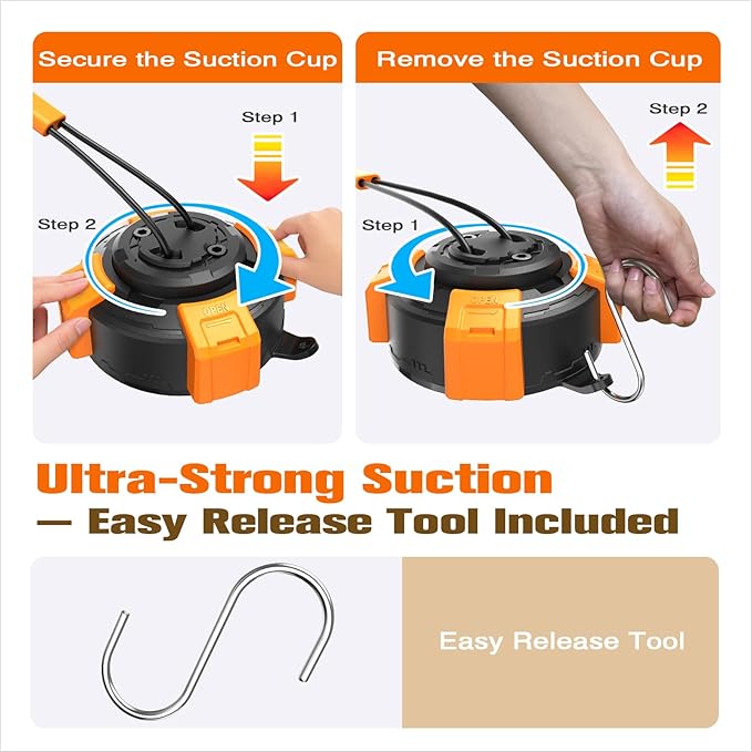 Powerful Suction Cup Dog Toy, Cognitive Dog Toys, War Dog Toy for Aggressive Chewers Durable Puppy Molar Chew Toy with Teeth Cleaning Dog Enrichment Toys for Boredom & Anxiety Relief (Orange Black)