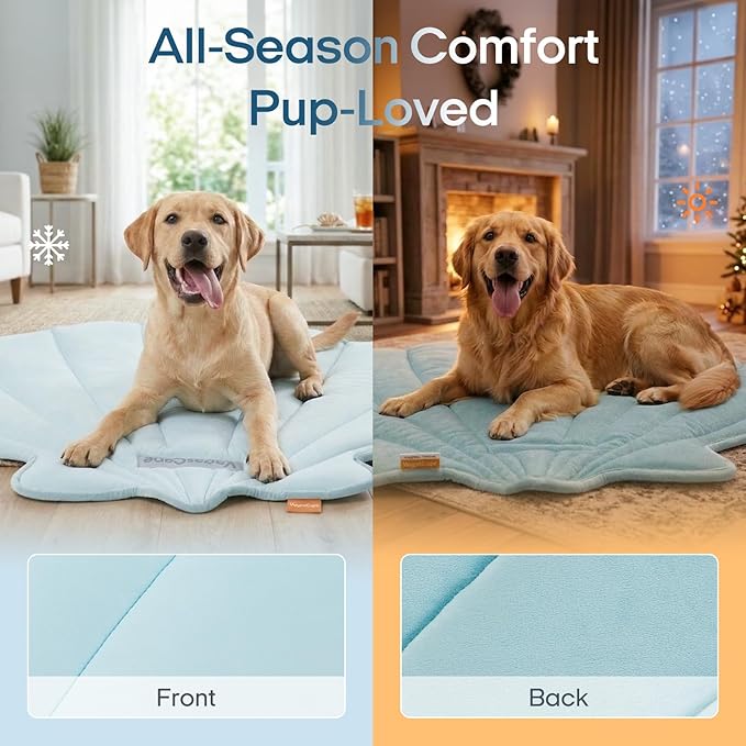 Vagascape Dog Cooling Mat, Washable Pet Cooling Mat, 55" x 45" Thick & Durable Large Cooling Mat for Dogs, Portable Foldable Premium Cooling Pad for Indoor, Outdoor, Travel, Camping, Patio and Beach