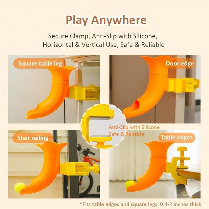 Marchul Adjustable Dog Ball Launcher Toy, Adjustable Height Launcher Ball Thrower for Indoor/Outdoor Fetch Play, Interactive Energy Release Tool for Medium & Large Dogs, Easy Mount on Door/Post/Table