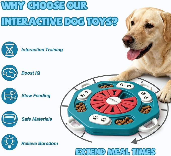 YINEYA Dog Puzzle Toy, Enrichment Toys for Dogs Training IQ & Treat Brain Games, Dog Toys to Keep Them Busy, Mental Stimulation for Dogs, Puppy Toy for Treat Dispensing, Puzzle for Small, Medium, Cats