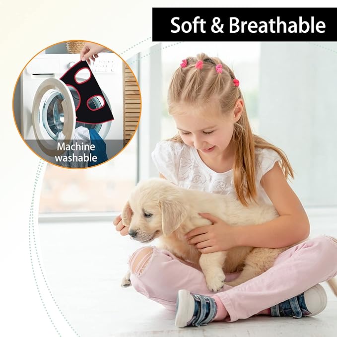 Dog Grooming Hammock Harness, Pet Hammock for Grooming with 2 S Hooks, Dog Sling Harness for Cats&Dogs Teeth Cleaning, Shower, Nail Clipping Small&Medium Breed (Black S)