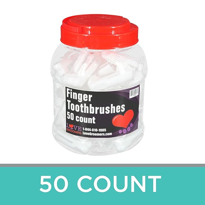 Groomer Essentials Finger Toothbrushes - 50 Count