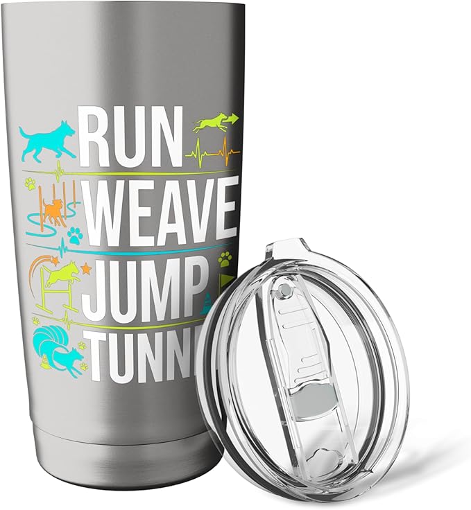 Run Weave Jump Tunnel Dog Agility Stainless Steel Insulated Tumbler