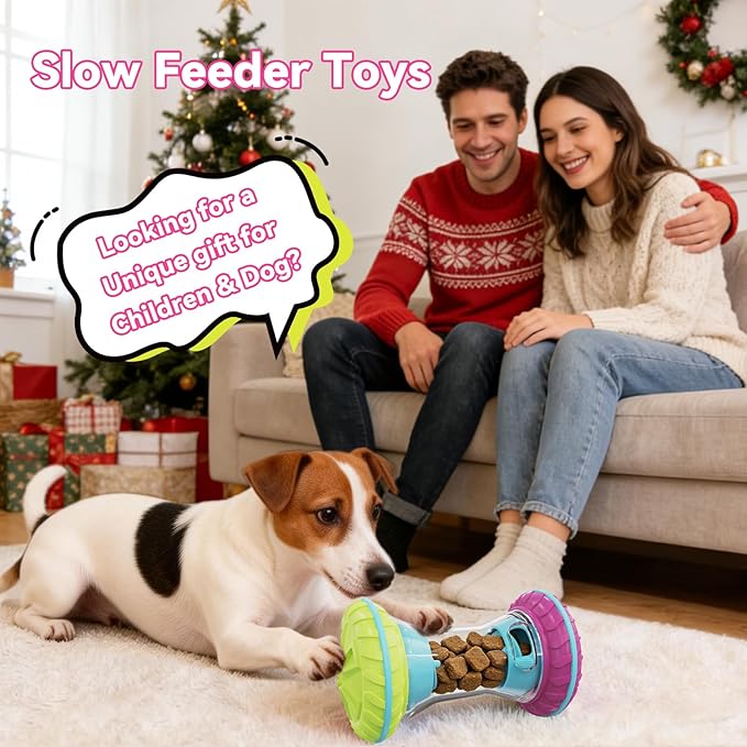 MateeyLife Interactive Dog Toys, Durable Dog Enrichment Toys to Keep Them Busy, Slow Feeder Treat Dispensing Dog Toys, Adjustable Dog Puzzle Toy, Reduce Boredom