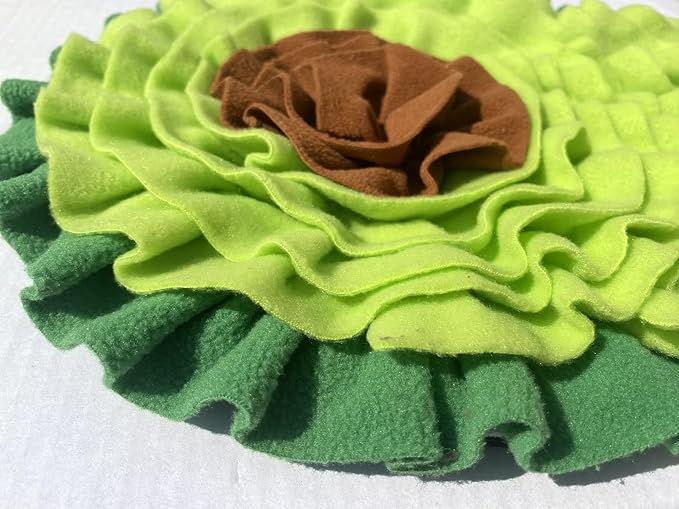 A Pair of Avocado Style Washable Anti Slip,Green Tough Feeding mat for Dogs, Pets Food Puzzles, pet Sniffing Foraging Snuffle mat