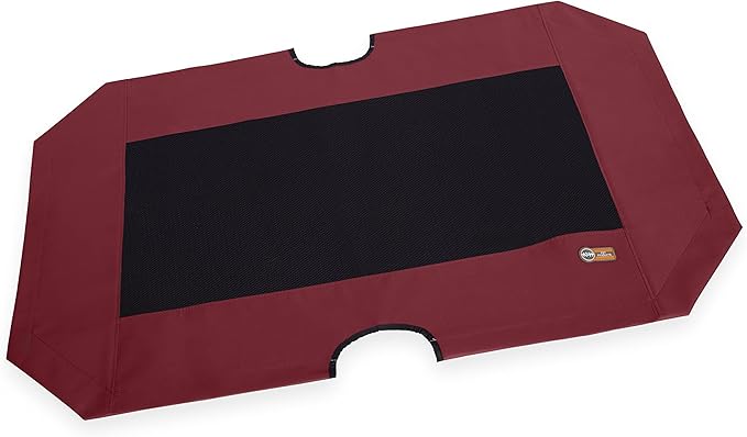 K&H Pet Products Original Pet Cot Replacement Cover (Cot Sold Separately) Red/Black X-Large 50 X 32 Inches