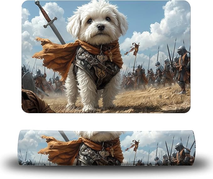 Dog Food Mat, 15.7" x 23.6" Absorbent Pet Feeding Mat for Food and Water, Waterproof Diatom Mud Pet Placemat with Non-Slip Rubber Backing, Easy Clean Cat Bowl Mat for Floors - Puppy Warrior