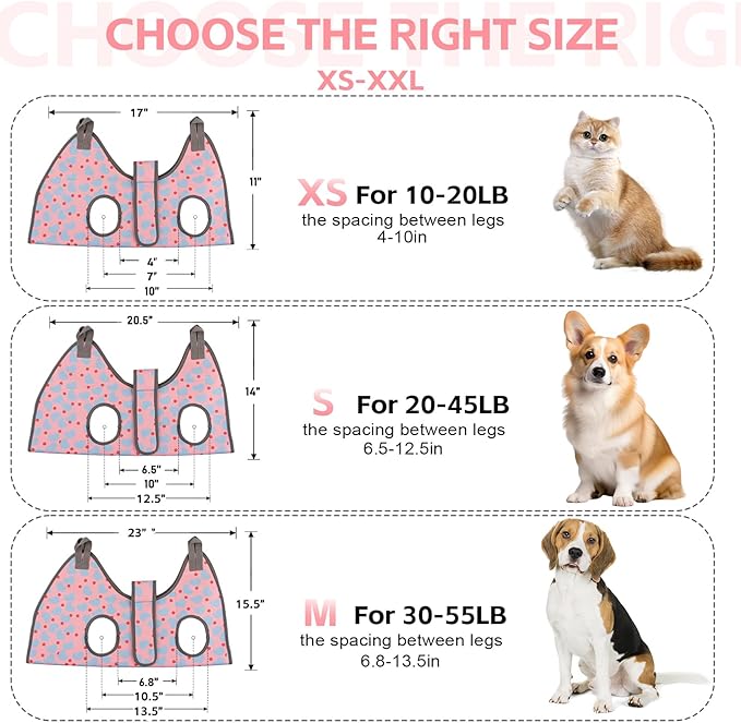ATESON Dog Grooming Hammock Harness for Medium Dogs Nail Trimming, Dog Sling for Cutting Nails, Dog Hanging Holder Hanger for Clipping Nails with Nail Clippers, Nail File