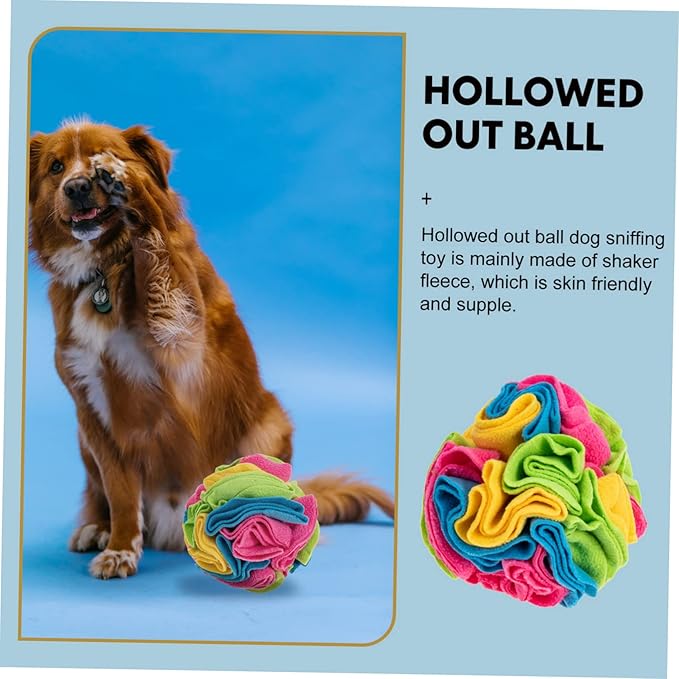 Pet Dog Sniffing Ball Toy Durable Chewing and Feeding Toy for Interactive Play Reduces Stress and Improves Sense of Smell Washable and Reusable Candy Color Design
