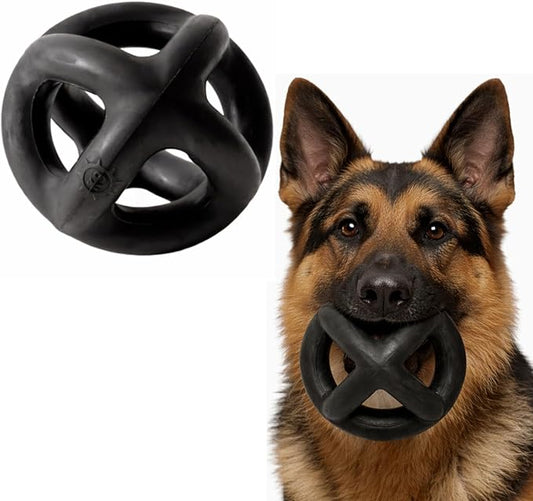 Monster K9 Ring Ball | Virtually Indestructible. Lifetime Guaranteed. | VULCRON™ Natural Rubber | Durable, Heavy Duty Dog Chew Toy for Aggressive Chewers | Medium & Large Breeds, 5.5”