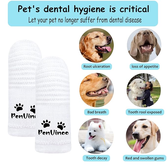 360 ° Dog Toothbrush Pet Toothbrush 360 ° Finger Toothbrush Medium and Large Dogs