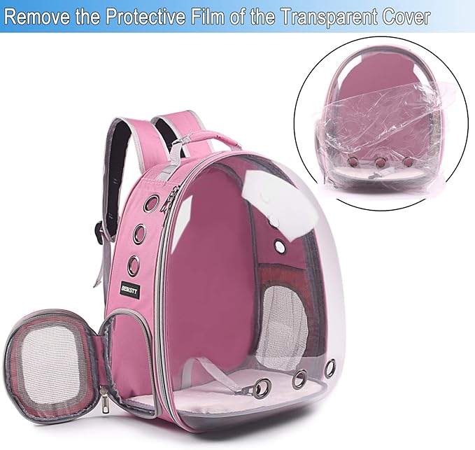 Cat Backpack Carrier, Pet Backpack, Breathable Cat Dog Space Capsule Backpack, Airline-Approved for Small Cats Dogs Birds Bunny Travel Hiking