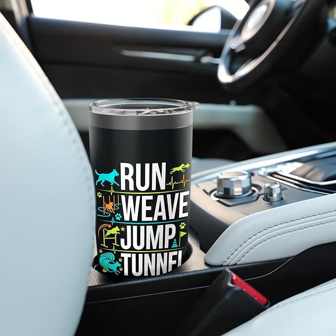 Run Weave Jump Tunnel Dog Agility Stainless Steel Insulated Tumbler
