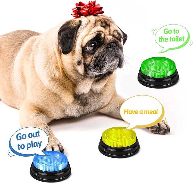 BEAN LIEVE Recordable Answer Buzzers - Set of 4, Personalized Sound, Game Show Buzzers for Family Game, Trivia Nights and Classroom Teaching