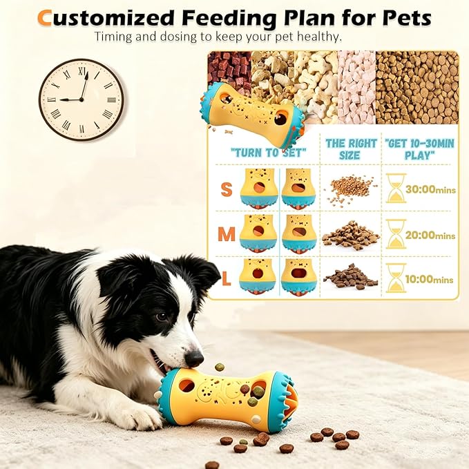 Dog Puzzle Toy, Interactive Dog Enrichment Toys for Adjustable Treat Dispensing Toys to Keep Them Busy, Dogs Enrichment for Brain Stimulation & Cognitive for Puppy & Smart Dogs Slow Feeder