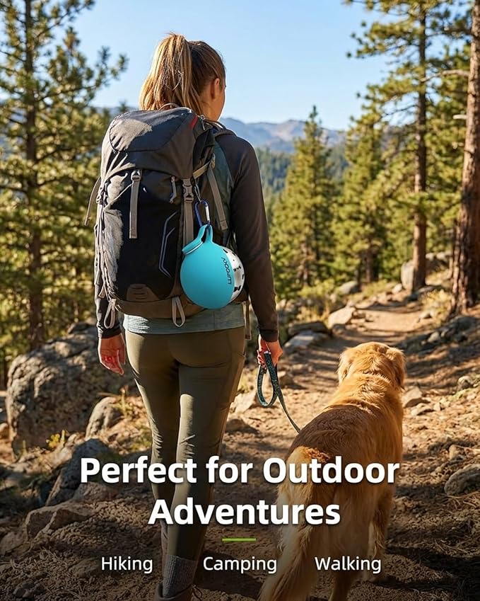 Dog Water Bottle with Bowl 2-in-1 Portable Dog Bottle Pet Travel Hydration Dispenser Container Cup Drinking Outdoor Leak Proof Built in Design Lightweight Easy Carry for Walking Hiking(Blue,1)