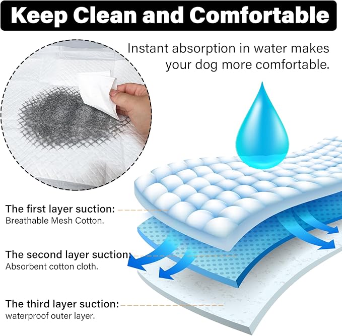 Basics Dog and Puppy Pee Pads with 4-Layer Leak-Proof and Quick-Dry Design for Potty Training, 13” x 17” Ultra Absorbent Disposable Changing Pads for Small Pets -Pink(25 Count)