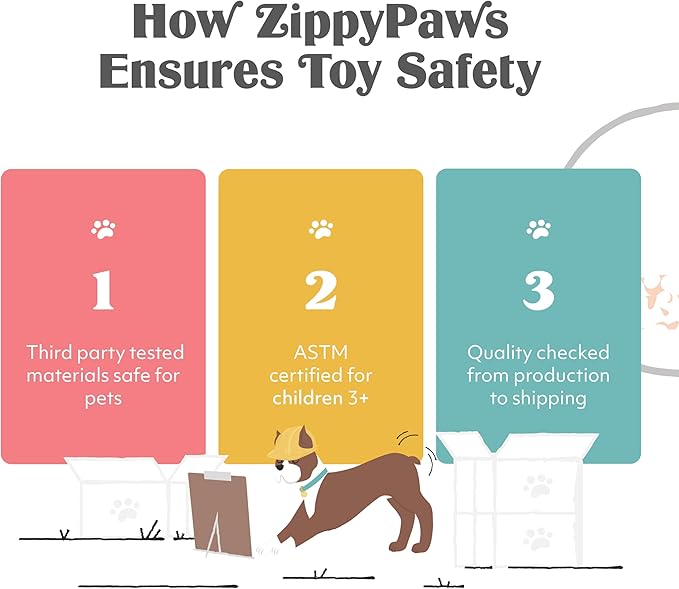 ZippyPaws Squeakie Crawler- No Stuffing Dog Toy to Keep Them Busy, for Small, Medium, & Large Dogs, Squeaky Pet Toy for Boredom, Unstuffed Chew Toy, Soft Plush Puppy Products, Moody the Moose- 12"