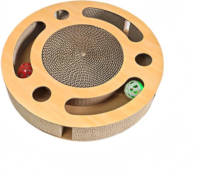 Whisker Wonderland: Interactive Cat Scratcher Playground with Rolling Balls – The Ultimate Claw-Craving, Ball-Chasing Haven for Indoor Cats