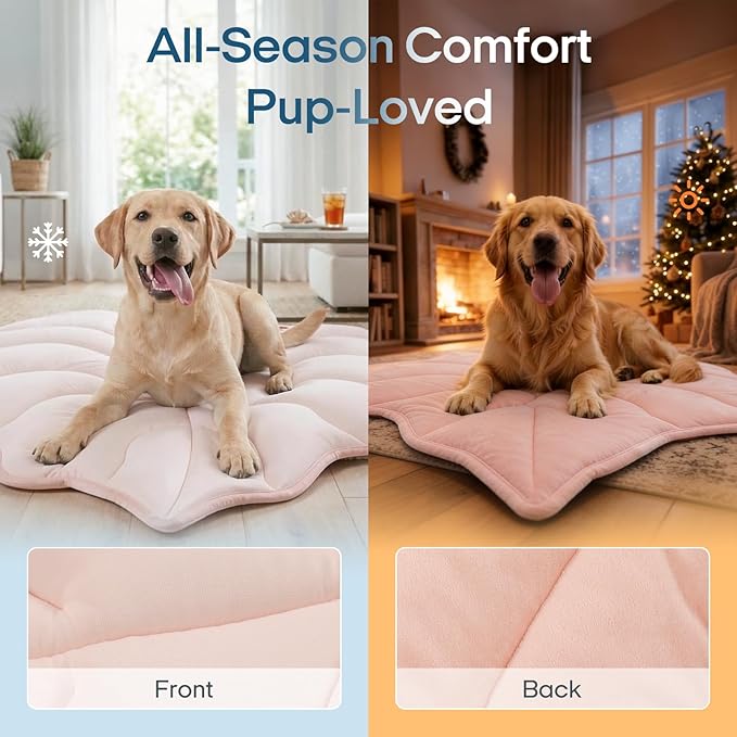 Vagascape Dog Cooling Mat, Washable Pet Cooling Mat, 47" x 45" Thick & Durable Large Cooling Mat for Dogs, Portable Foldable Premium Cooling Pad for Indoor, Outdoor, Travel, Camping, Patio and Beach
