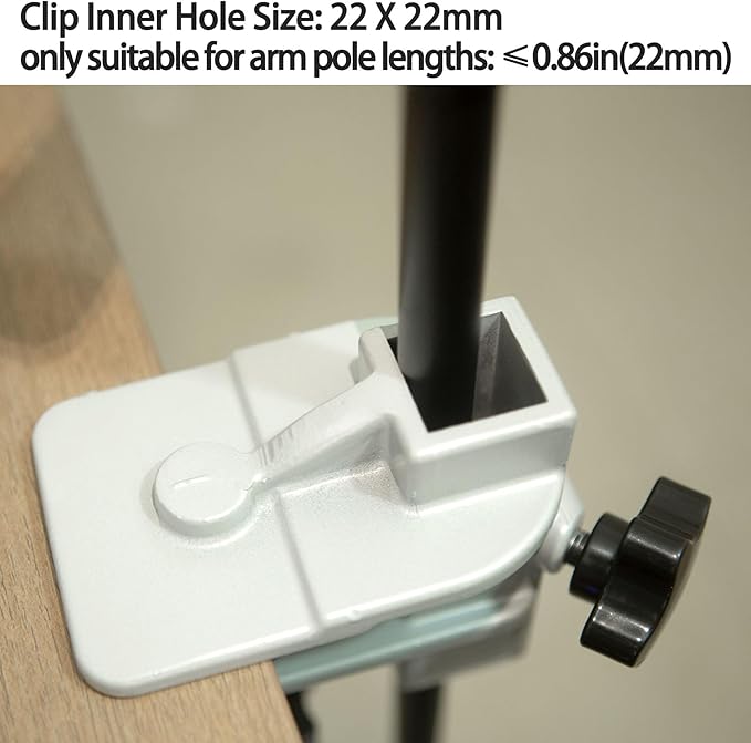 Pet Grooming Table Arms Clamp Metal, Heavy Duty Aluminium Alloy Dog Cat Hair Cut Holder Accessories Fixture Fixation (Inner Dia 22 * 22mm)