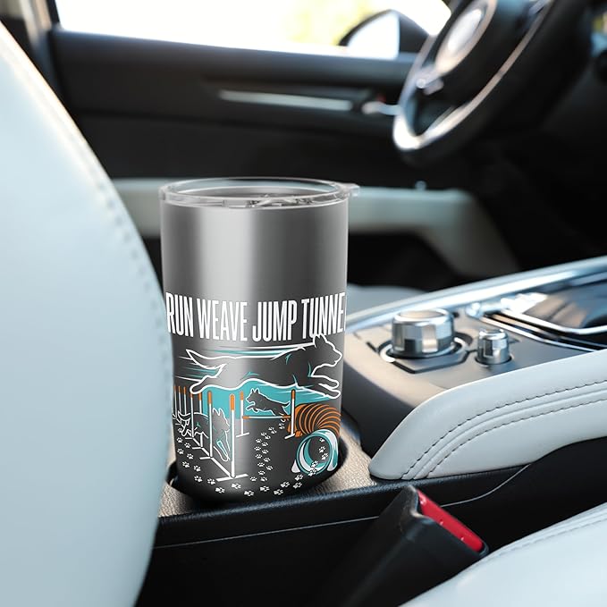 Run Weave Jump Tunnel Dog Agility Stainless Steel Insulated Tumbler