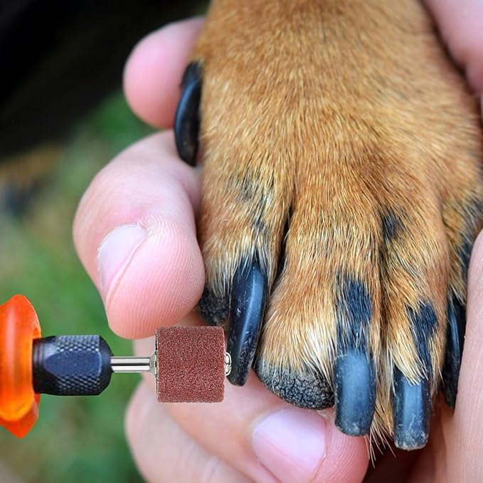 26 Pack Nail Grinder for Dogs Replacement Kit Pet Nail Grinder Replacement Kit with Grit Sanding Bands Pet Smoother Claw Care Dog Claw Grooming Supplies(80#/120#)