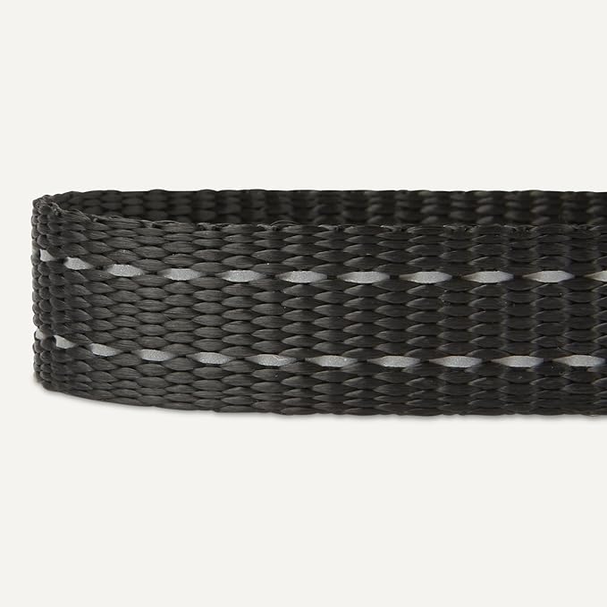Amazon Basics Polyester Dog Collar S, Adjustable Length 11.2"-16.9", 0.9" W, Black