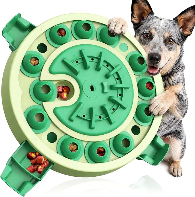 KADTC Dog Puzzle Toy, Large Size, 3 Levels of Step-by-Step Challenge, 4 Ways to Play Beginner to Advanced Slow Feeder & Mental Stimulation for Smart Dogs Enrichment Toys