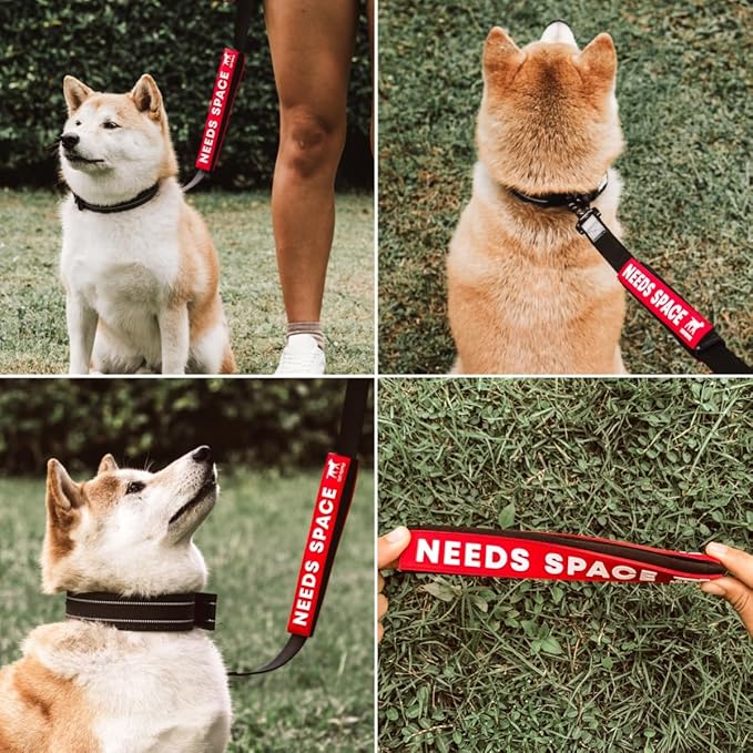 Tuff Pupper Waterproof Leash Sleeve | Fits Any Standard Size 1 Inch Wide Leash | Dual Sided Message | Durable Neoprene & Silicone | Odor & Stink Proof | Easy Secure On & Off (2 Pack, Needs Space)