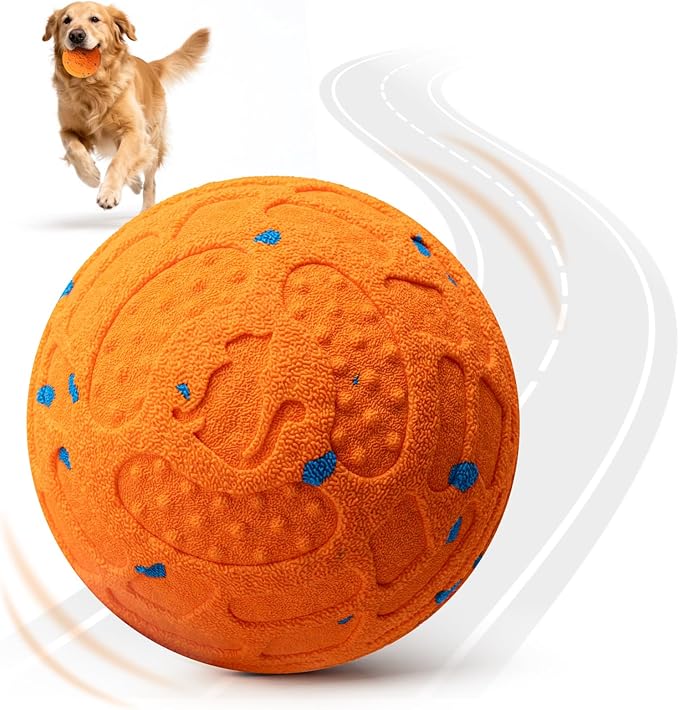 Smart Interactive Dog Ball Toys: Automatic Bouncing Rotating Moving, 3 Modes, Durable Material, Waterproof, Rechargeable Active Rolling Pet Toy for Medium Large Dogs Indoor Outdoor, Orange or Blue