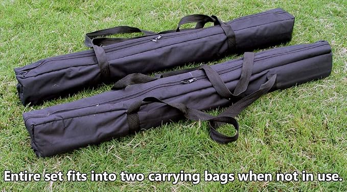 DogSport Dog Agility Weave Poles with Adjustable Spacing (Black)