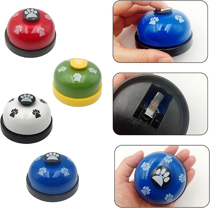 4 Pack Dog Buttons Recordable Answer Buzzers Button Answer Buzzers Game, Dog Speech Training Buttons Talking Sound Buttons for Dogs Toy Game