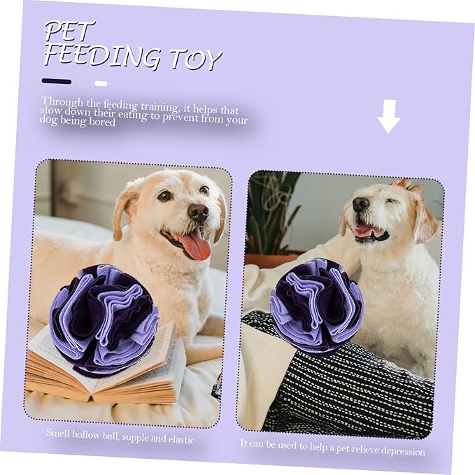 Upgraded PET Dog Sniff Ball Interactive Chewing Toy for Dogs Colorful Snuffle Ball for Sniffing and Treats for Training and Playtime