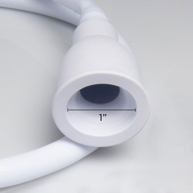 Diane Portable Shampoo Sink Spray Hose for Salon or Home, 41.5 Inch Sink Attachment with Nozzle for Hair Washing, Baby & Pet Baths, Fits Most Standard Faucets, White, 1" Diameter