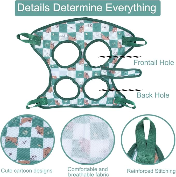 AIO Cat & Dog Restraint Sling for Nail Trimming Foldable Dog Grooming Supet Relaxation Hammock Harness for Pet Grooming L Yellow