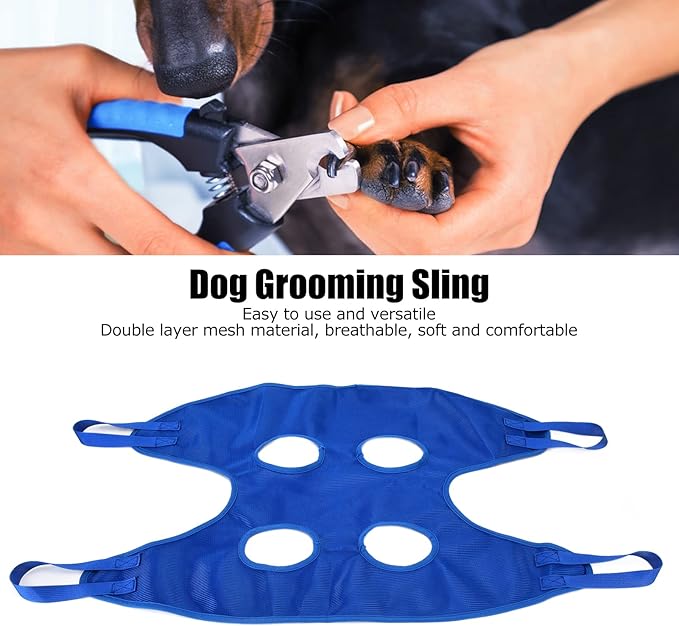 Dog Grooming Sling Hammock, Multifunctional Pet Grooming Hammock Helper Pet Hammock for Bathing Washing Grooming Trimming Nail (M)
