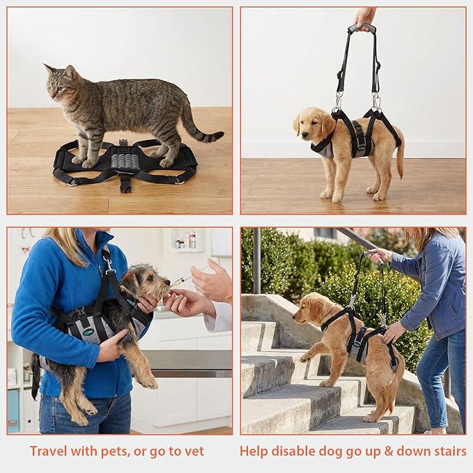 Ownpets Pet Grooming Hammock, Breathable Dog Grooming Hammock with Carabiners, Pet Grooming Harness Sling for Grooming, Hair Nail Trimming Cutting & More (XS)