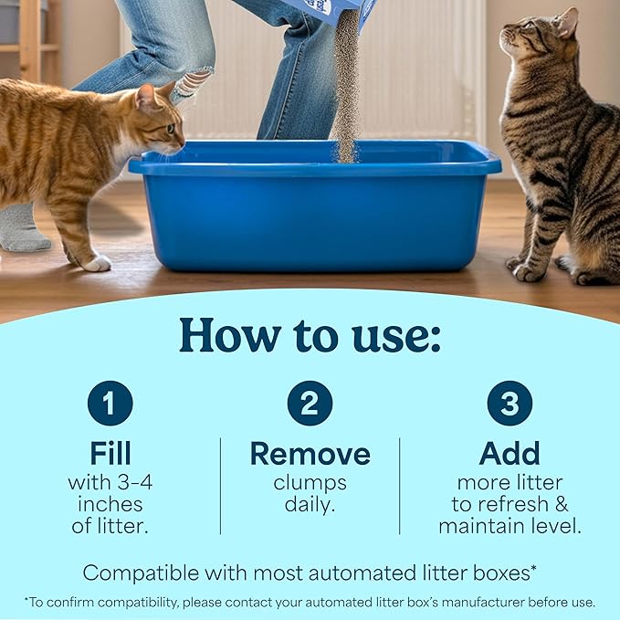 Fresh Step Clumping Cat Litter Multi-Cat Extra Strength Formula With Febreze Freshness, Multi Cat Litter With Ammonia Block Technology, 38 lbs. (4 x 9.5 lb. Bag)