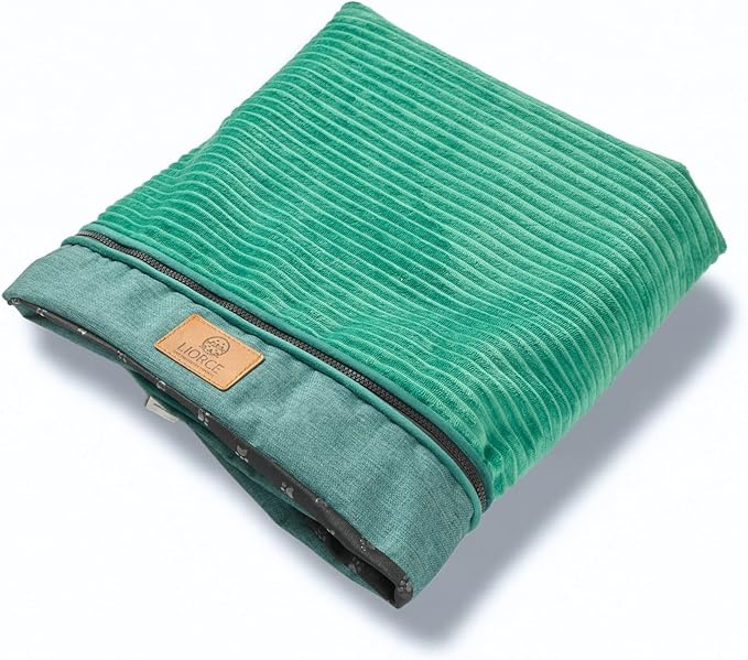 LIROCE Washable Dog Bed Cover Replacement, XL Wrap-Around Zipper Cover for Orthopedic Memory Faom Dog Bed (41x27x4 inches), Green