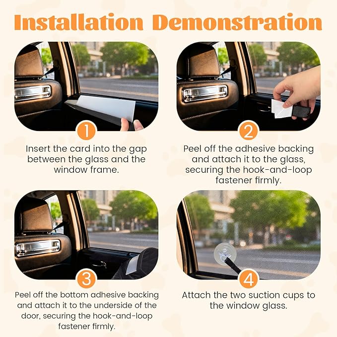 Wokyo 2 Pack Dog Car Door Protector, 25.98" x 22.04" Black 3-Layer Quilted Design Anti-Scratch Waterproof Pet Vehicle Door Covers Heavy Duty Scratch Guard for Interior Protection