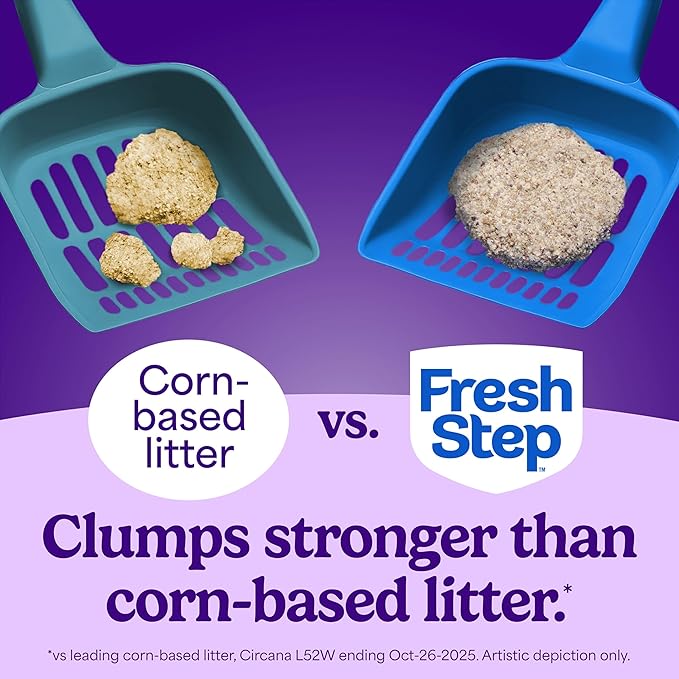 Fresh Step Advanced Ever Fresh Multi Cat Clumping Cat Litter with Febreze Freshness, Low Dust, Odor Control with Ammonia Block Tech, Compatible in Automatic Litter Boxes, 32 lb. (2 x 16 lb.)