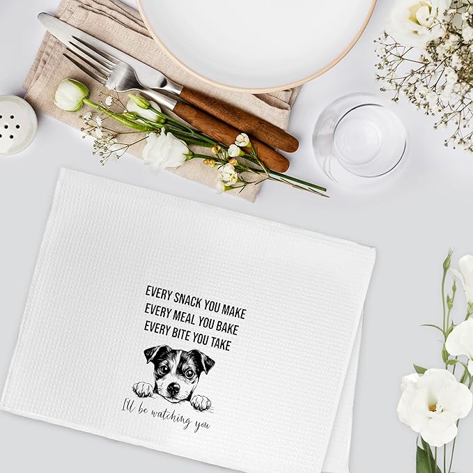 Jack Russell Terrier Dog Kitchen Towels, Jack Russell Terrier Gifts for Women Men Owners, Funny Dogs Themed Hand Towels, Dog Lover Gifts Hand Dish Tea Towel for Kitchen Decor, 16x24 Inch