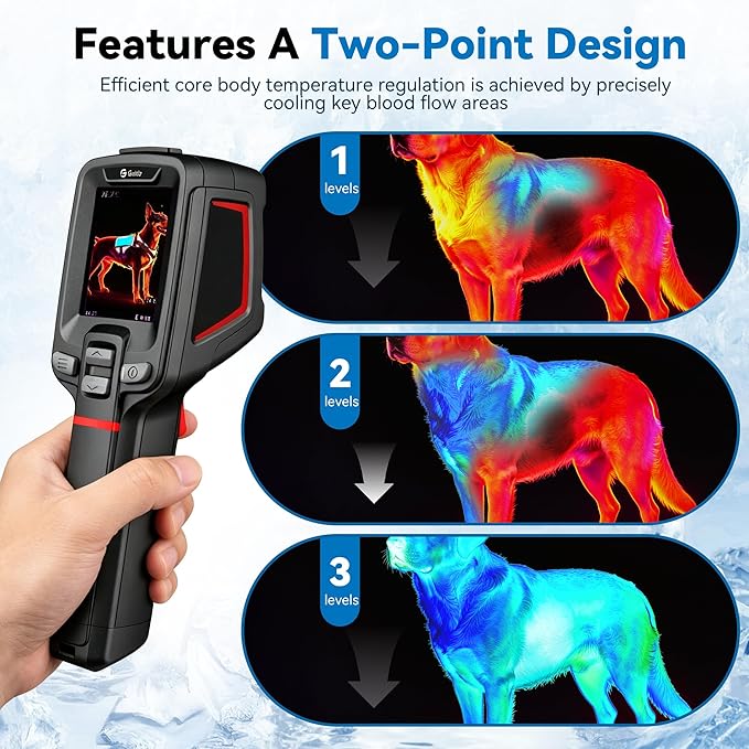 Cooling Dog Vest: Large Dog Harness - Made from Aviation-Grade Temperature - Adjustable Soft Padded Pet Harness for Summer Hot Weather